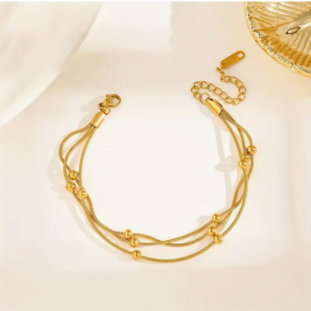 Chic  Gold plated stainless steel Tone Bracelet